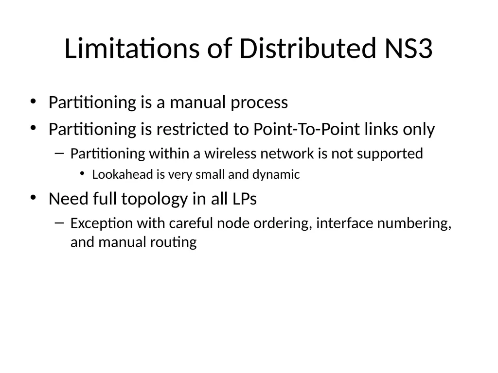 Distributed Simulation with NS-3 Ken Renard US - slide 26 of 38