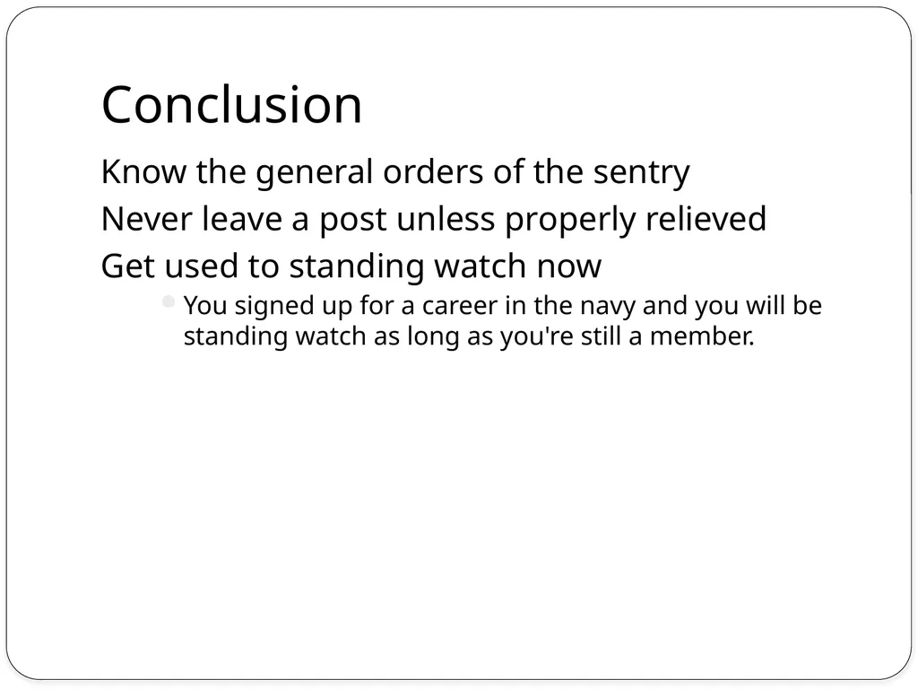 Navy/Marine Corps Watch Standing Learning Topics - slide 14 of 15