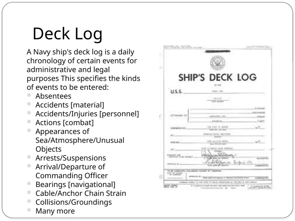 Navy/Marine Corps Watch Standing Learning Topics - slide 11 of 15