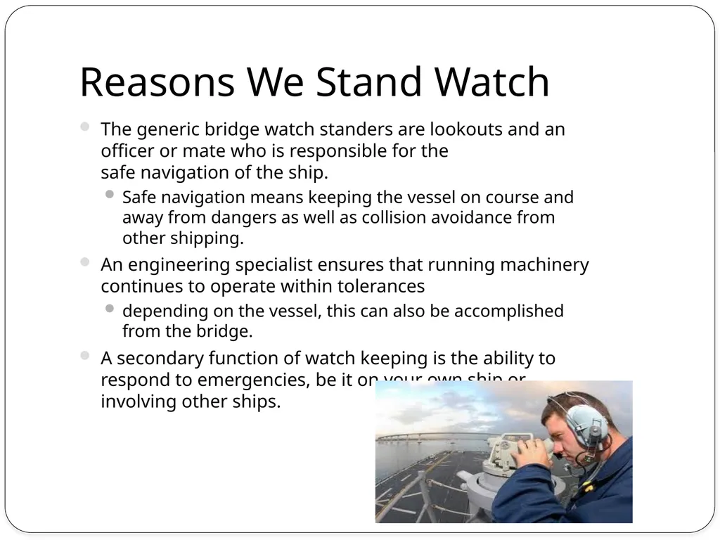 Navy/Marine Corps Watch Standing Learning Topics - slide 6 of 15