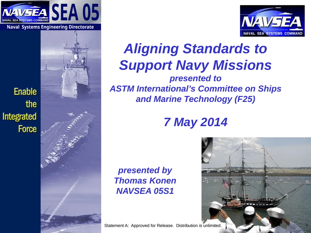 Aligning Standards to Support Navy Missions - slide 1 of 10