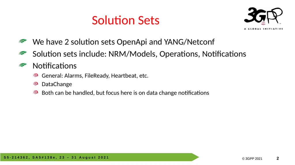 Why use YANG-Push in 3GPP? SA5#138e, 23 – 31 - slide 2 of 10