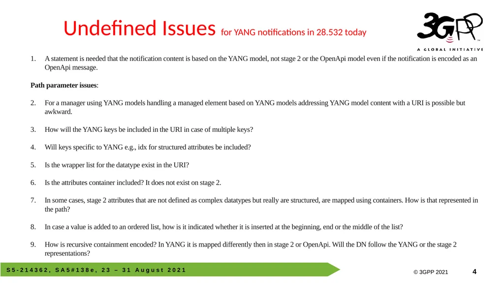 Why use YANG-Push in 3GPP? SA5#138e, 23 – 31 - slide 4 of 10