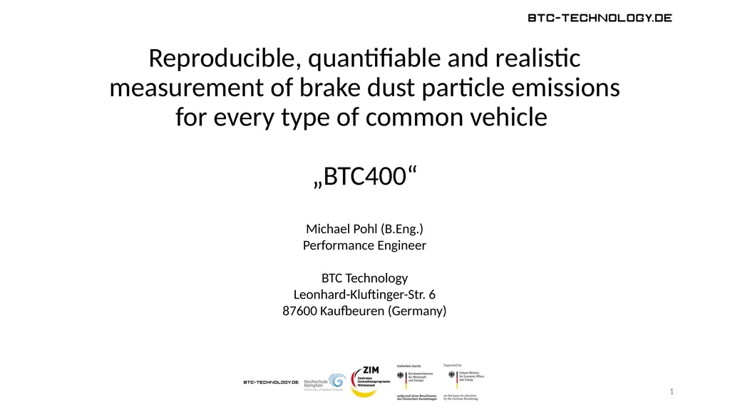 Reproducible, quantifiable and realistic - slide 1 of 6