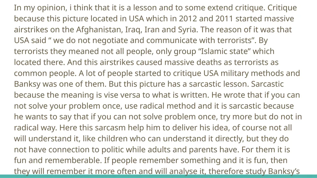 “If at first you don’t succeed-call an airstrike” - slide 7 of 10