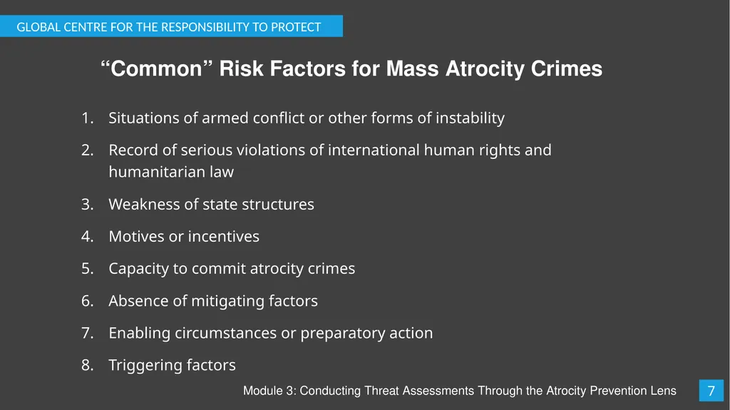 Module 3: Conducting Threat Assessments Through - slide 8 of 20