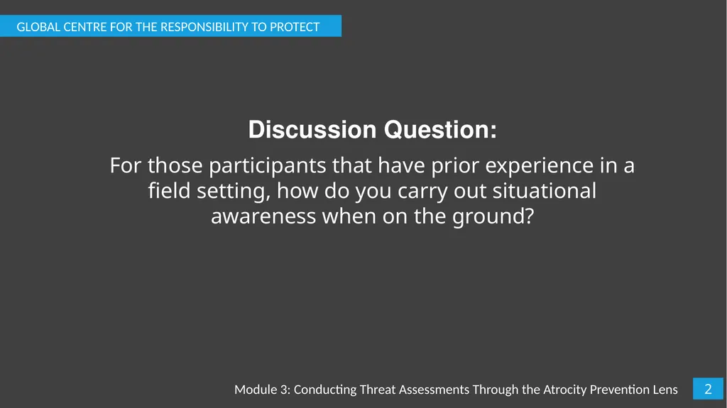 Module 3: Conducting Threat Assessments Through - slide 3 of 20