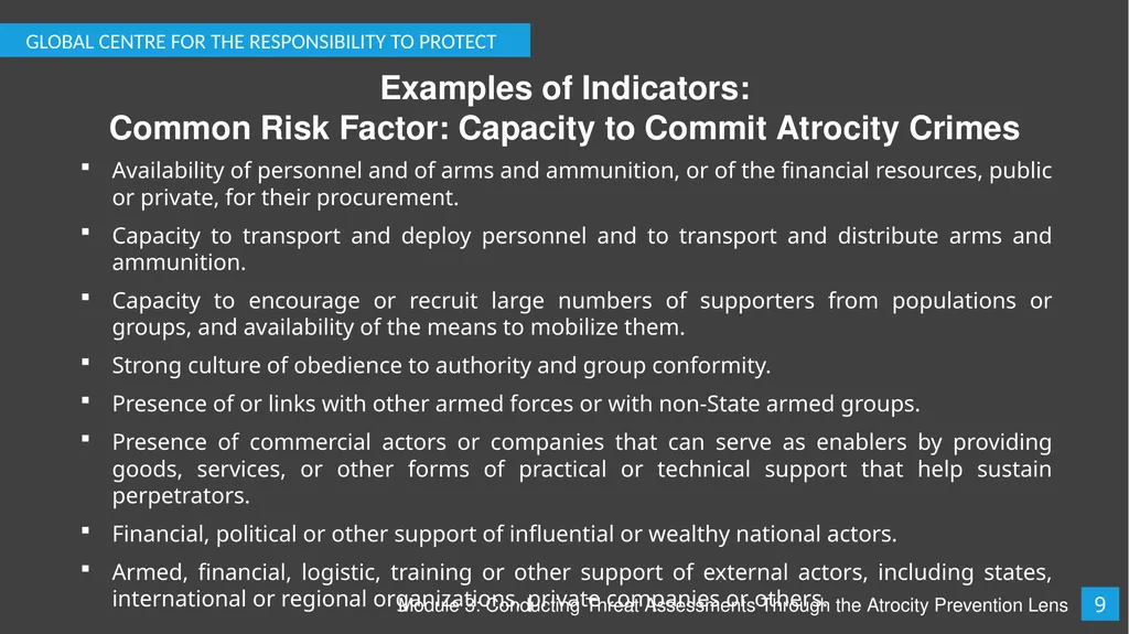 Module 3: Conducting Threat Assessments Through - slide 10 of 20