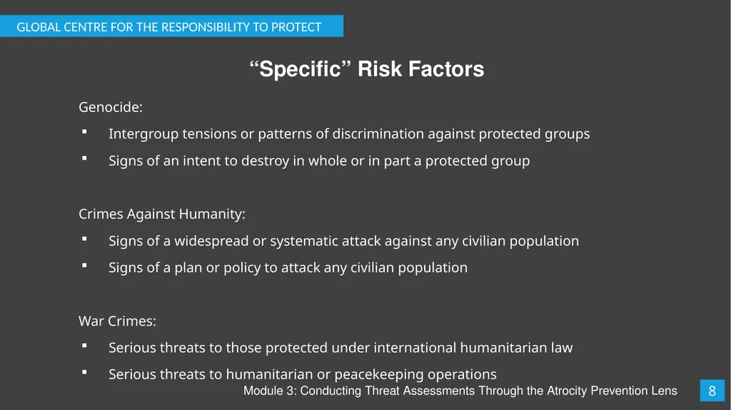 Module 3: Conducting Threat Assessments Through - slide 9 of 20