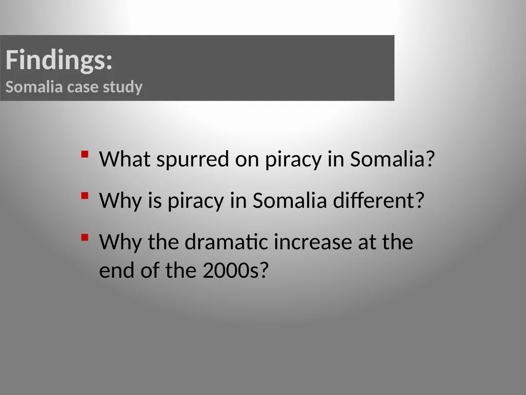 Somali Maritime Predation Traditional Piracy or a - slide 15 of 19