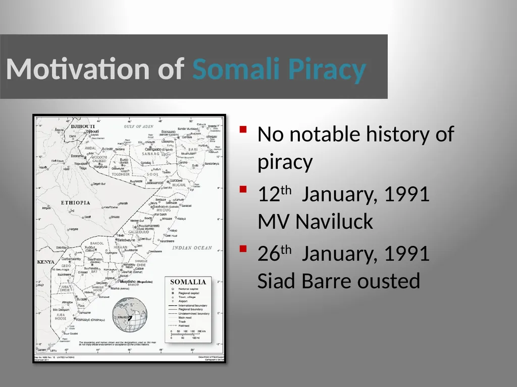 Somali Maritime Predation Traditional Piracy or a - slide 9 of 19