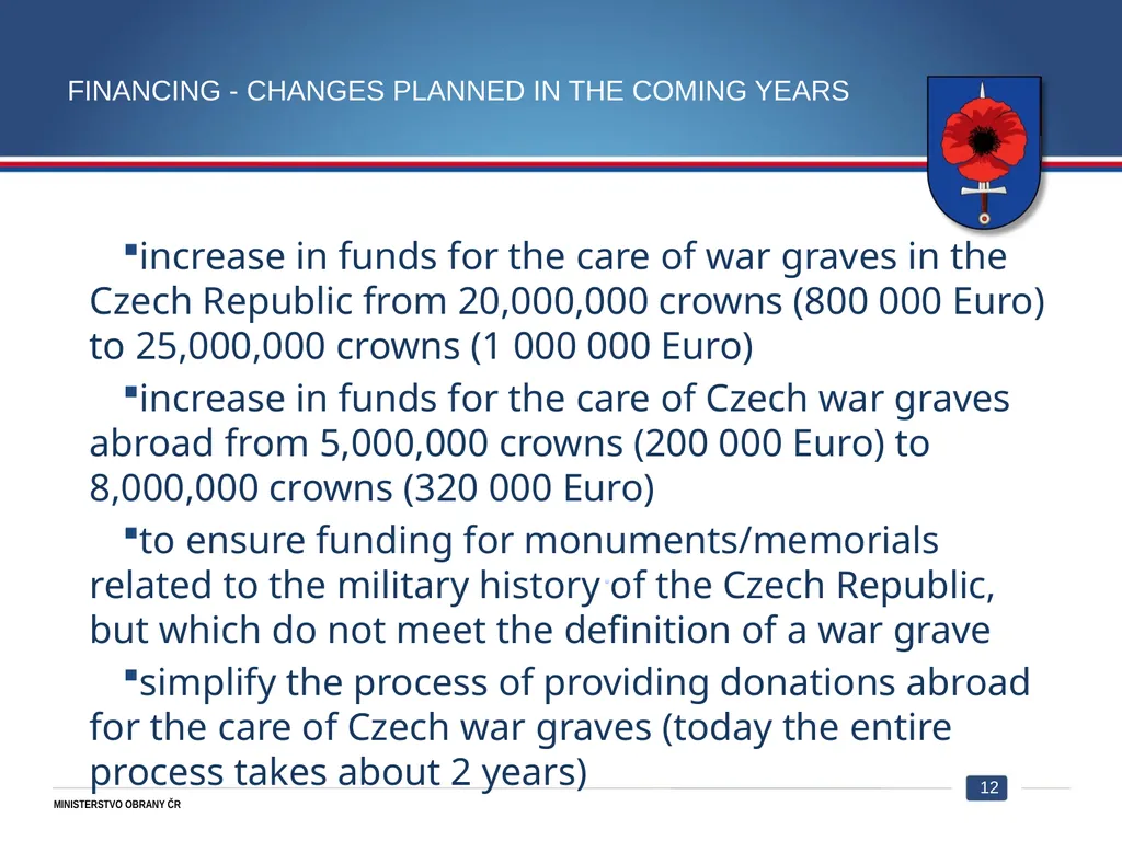 War veterans and war graves Department Care of war - slide 12 of 12