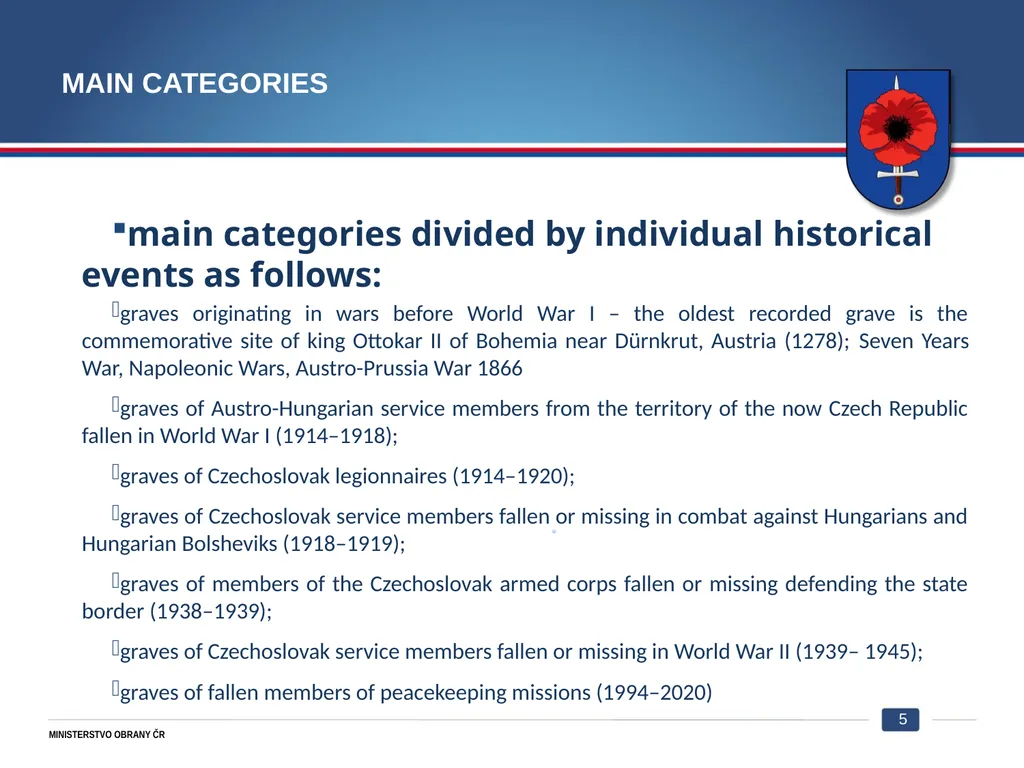 War veterans and war graves Department Care of war - slide 5 of 12