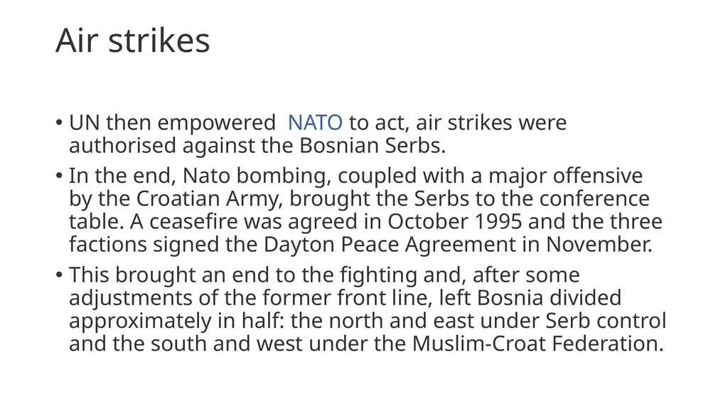 The Bosnian Wars in 1990s Were they worth it? What - slide 14 of 24