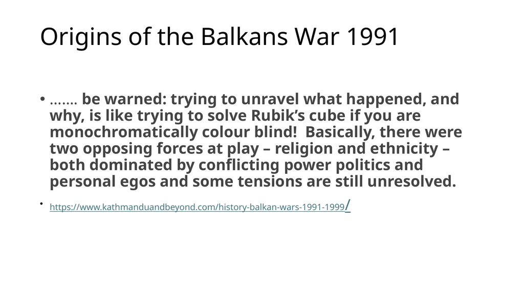 The Bosnian Wars in 1990s Were they worth it? What - slide 7 of 24