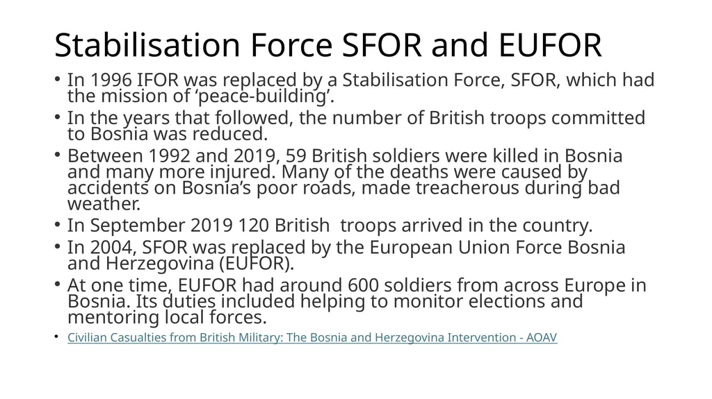 The Bosnian Wars in 1990s Were they worth it? What - slide 18 of 24
