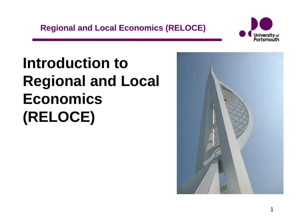 1 Introduction to Regional and Local Economics - slide 1 of 19