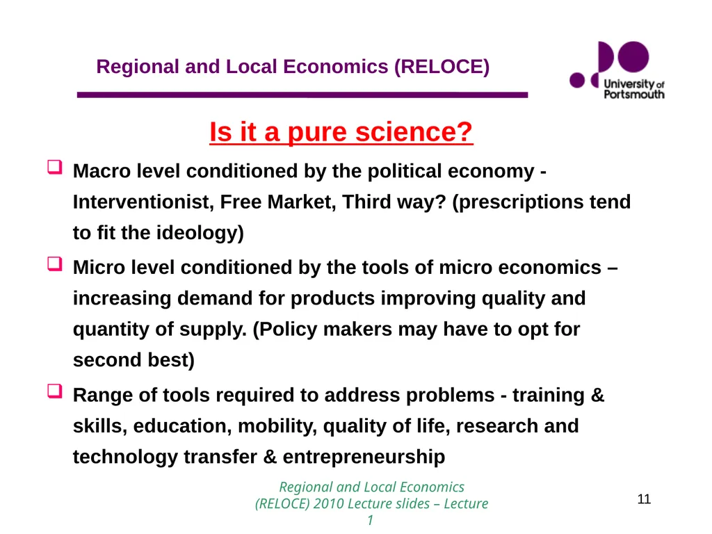 1 Introduction to Regional and Local Economics - slide 11 of 19
