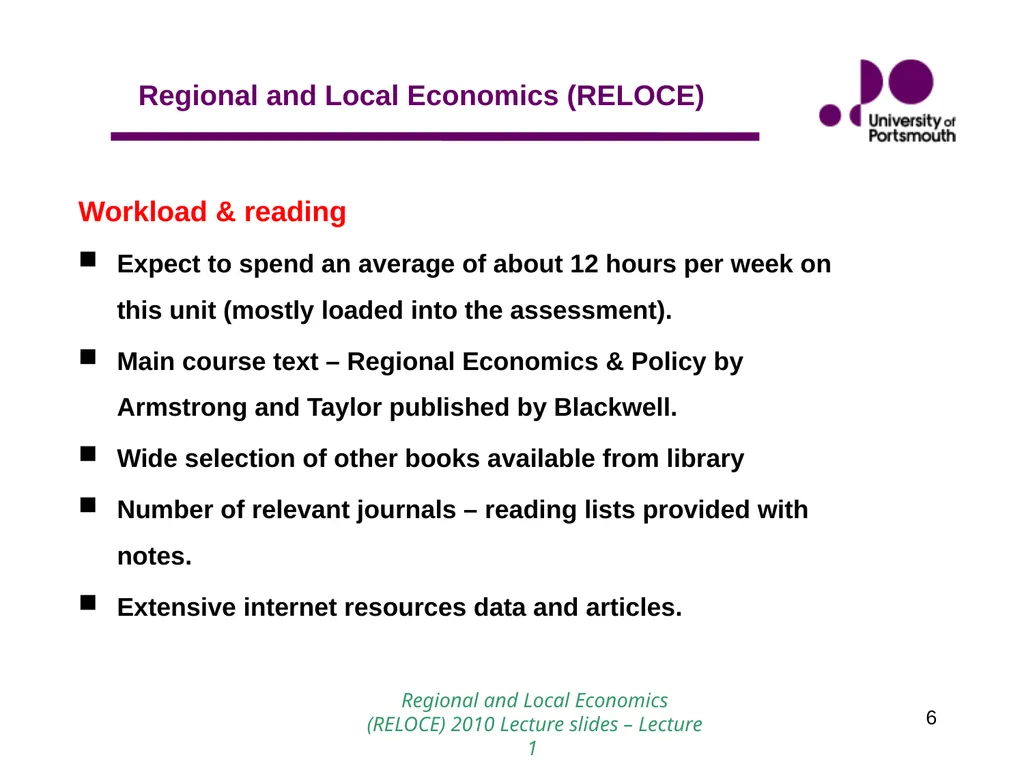 1 Introduction to Regional and Local Economics - slide 6 of 19