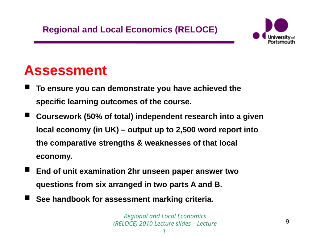 1 Introduction to Regional and Local Economics - slide 9 of 19