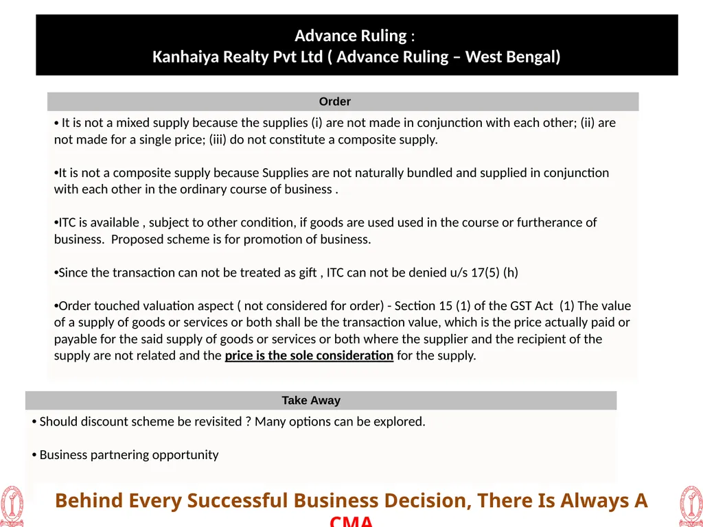 Recent Developments in Litigation ( GST) 20th - slide 17 of 24