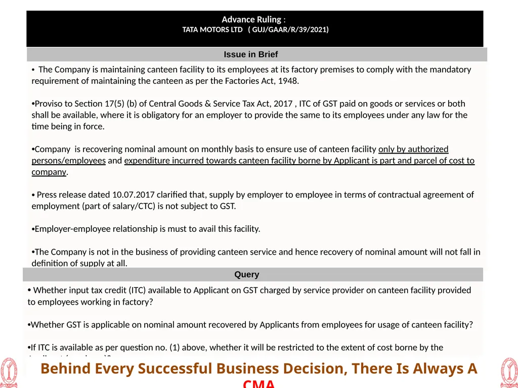Recent Developments in Litigation ( GST) 20th - slide 21 of 24