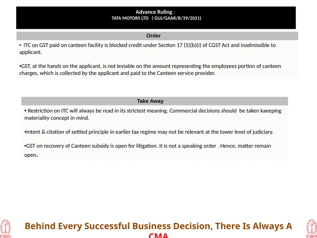 Recent Developments in Litigation ( GST) 20th - slide 23 of 24