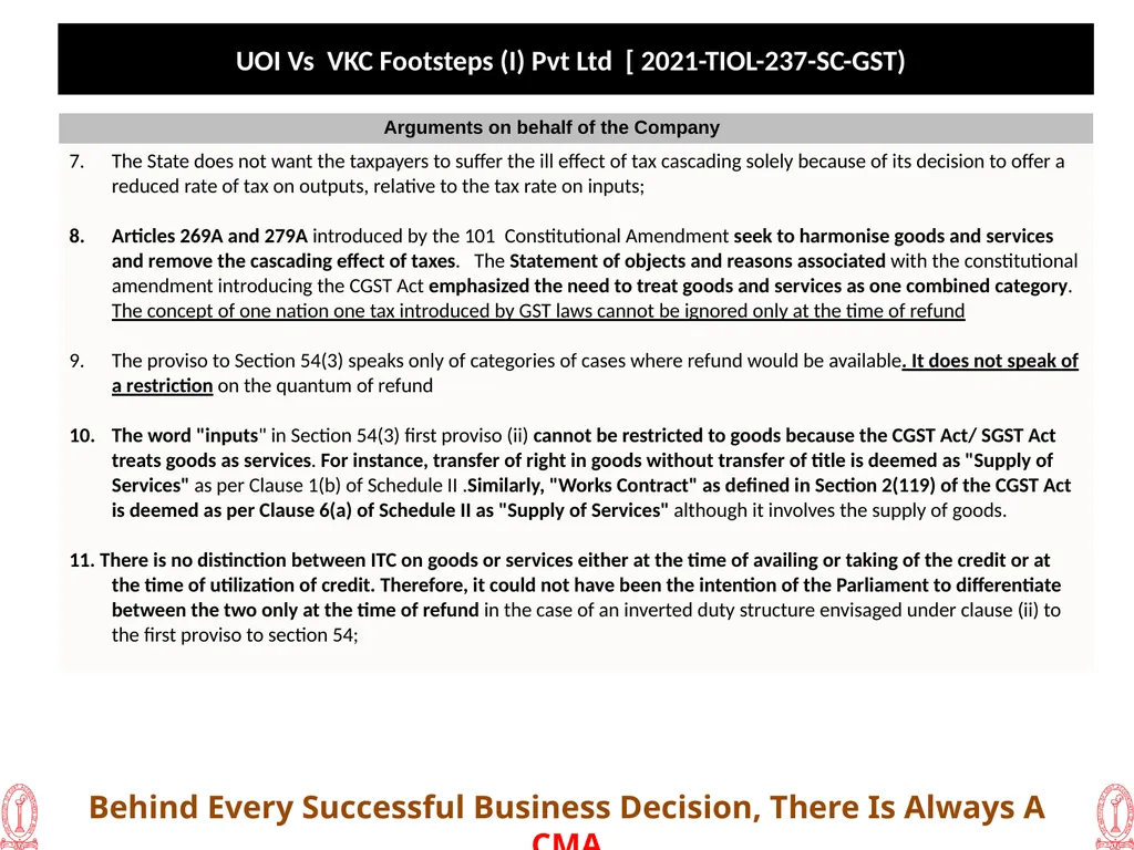 Recent Developments in Litigation ( GST) 20th - slide 12 of 24