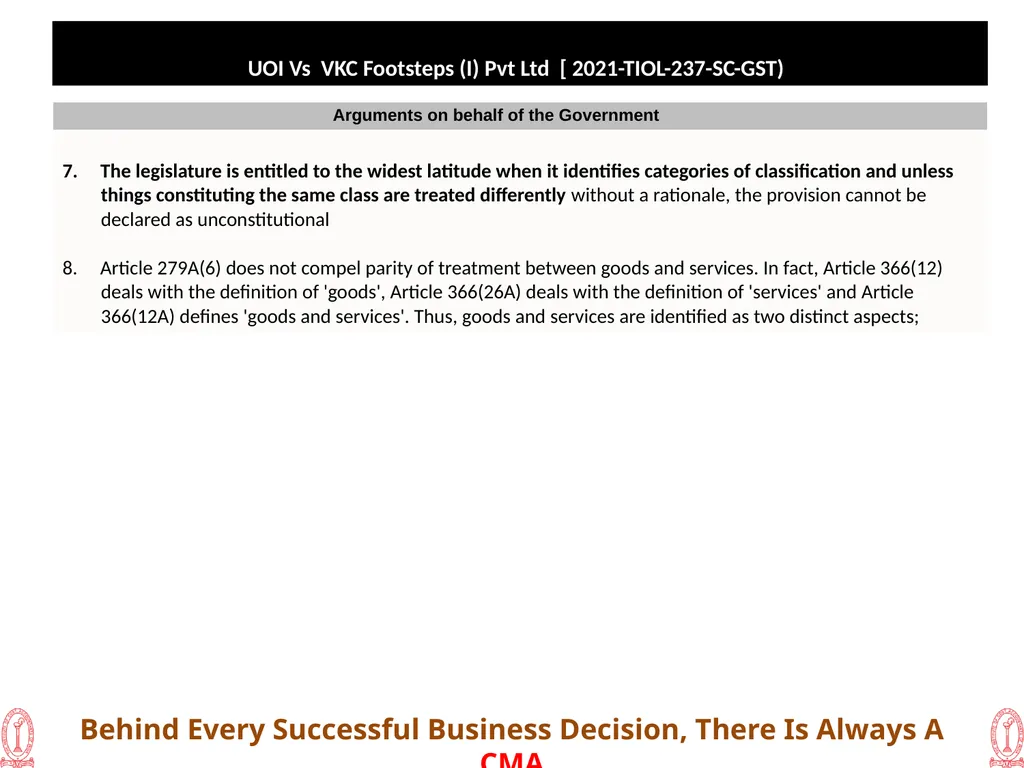 Recent Developments in Litigation ( GST) 20th - slide 14 of 24