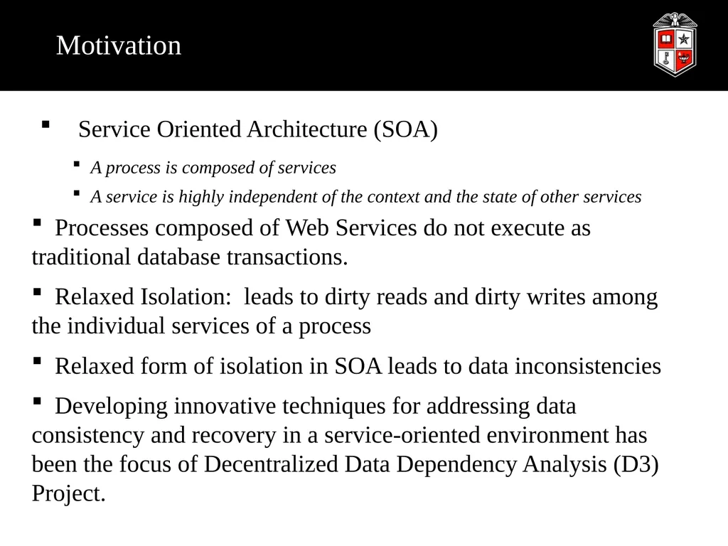 A Robust Web Service Composition Model with - slide 3 of 34