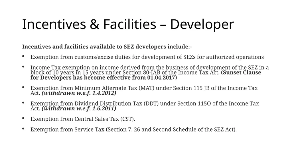 Special Economic Zones-SEZ Dr M. S. Krishna Kumar, - slide 7 of 24