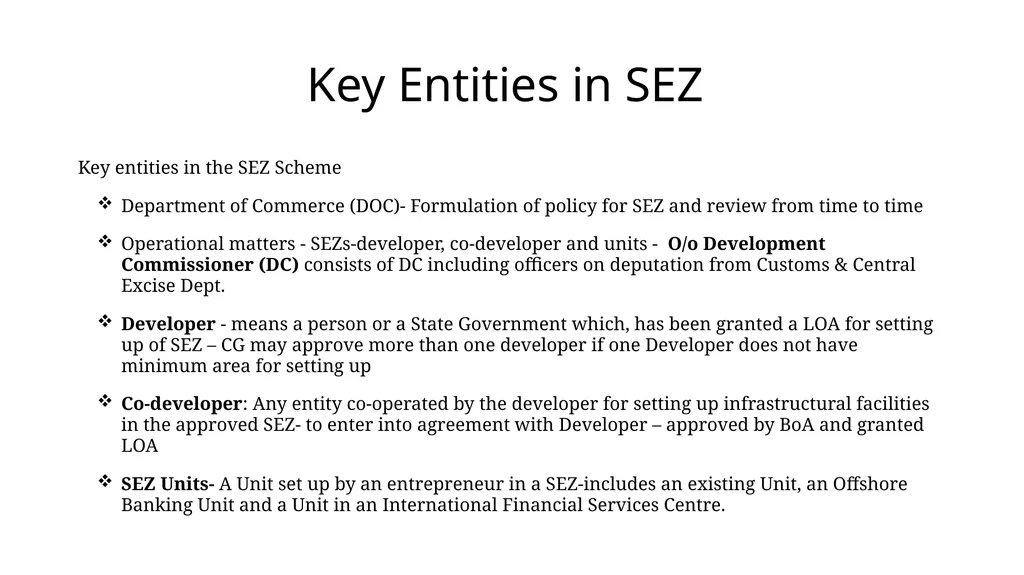 Special Economic Zones-SEZ Dr M. S. Krishna Kumar, - slide 4 of 24
