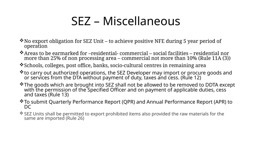 Special Economic Zones-SEZ Dr M. S. Krishna Kumar, - slide 20 of 24