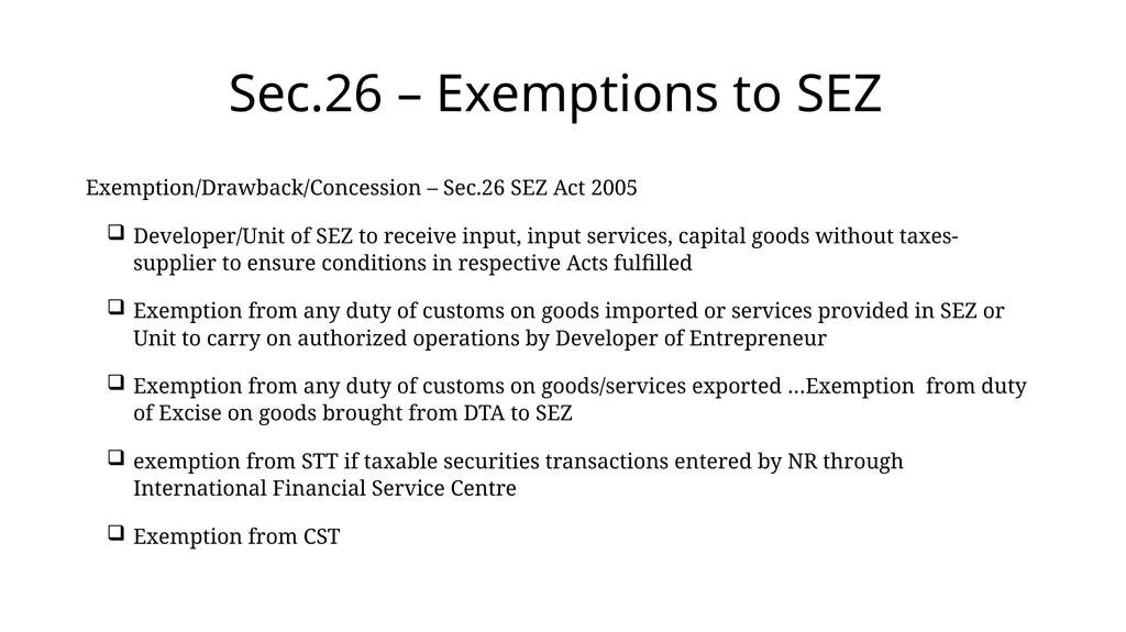 Special Economic Zones-SEZ Dr M. S. Krishna Kumar, - slide 13 of 24