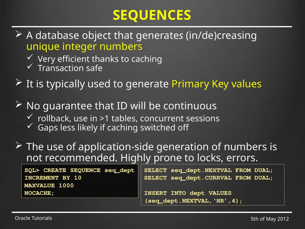 SQL & ADVANCED SQL Marcin Blaszczyk (CERN IT-DB) - slide 38 of 68