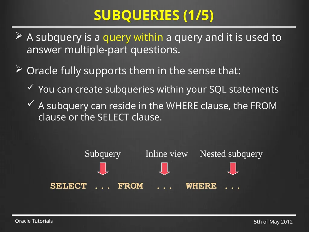SQL & ADVANCED SQL Marcin Blaszczyk (CERN IT-DB) - slide 23 of 68