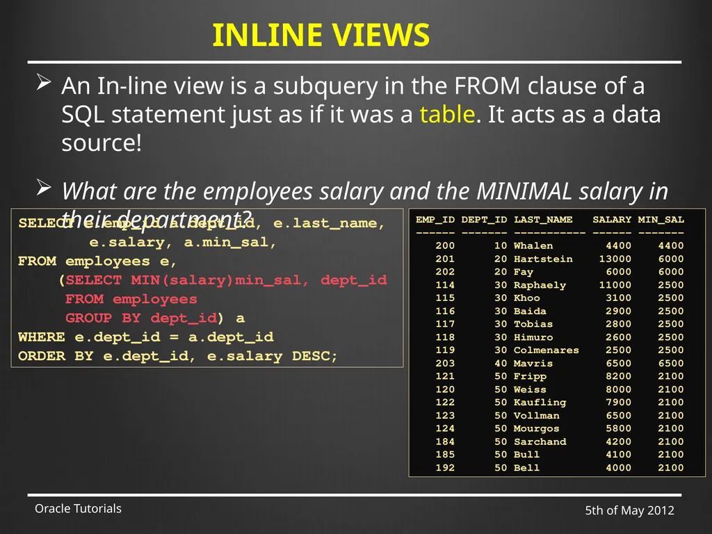 SQL & ADVANCED SQL Marcin Blaszczyk (CERN IT-DB) - slide 26 of 68