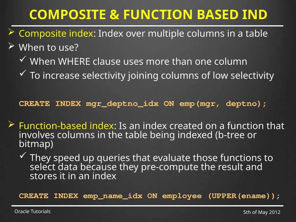 SQL & ADVANCED SQL Marcin Blaszczyk (CERN IT-DB) - slide 47 of 68