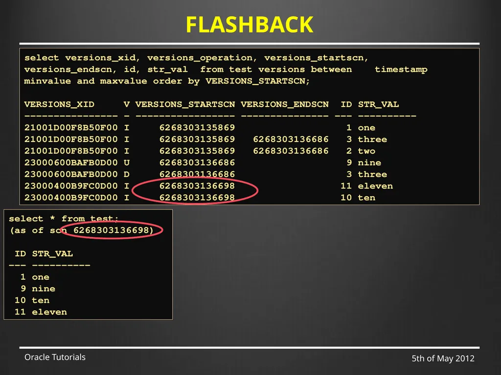 SQL & ADVANCED SQL Marcin Blaszczyk (CERN IT-DB) - slide 61 of 68