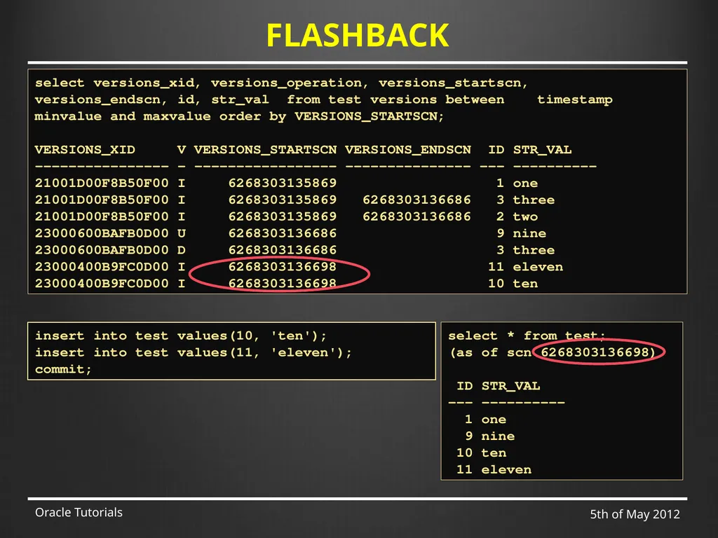 SQL & ADVANCED SQL Marcin Blaszczyk (CERN IT-DB) - slide 66 of 68