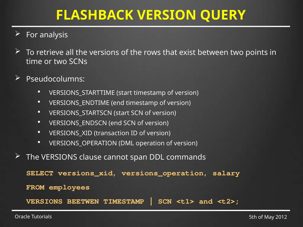SQL & ADVANCED SQL Marcin Blaszczyk (CERN IT-DB) - slide 58 of 68