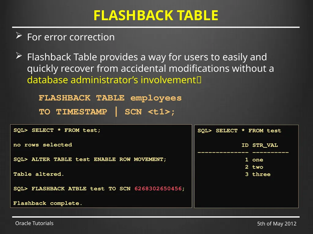 SQL & ADVANCED SQL Marcin Blaszczyk (CERN IT-DB) - slide 59 of 68