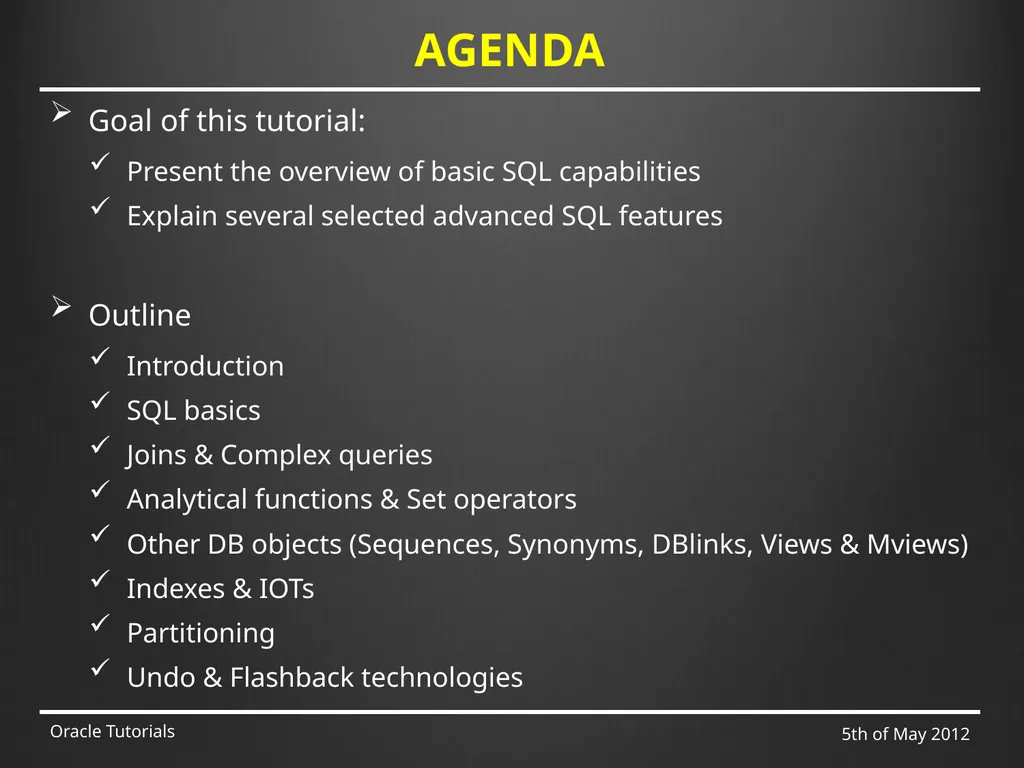 SQL & ADVANCED SQL Marcin Blaszczyk (CERN IT-DB) - slide 2 of 68