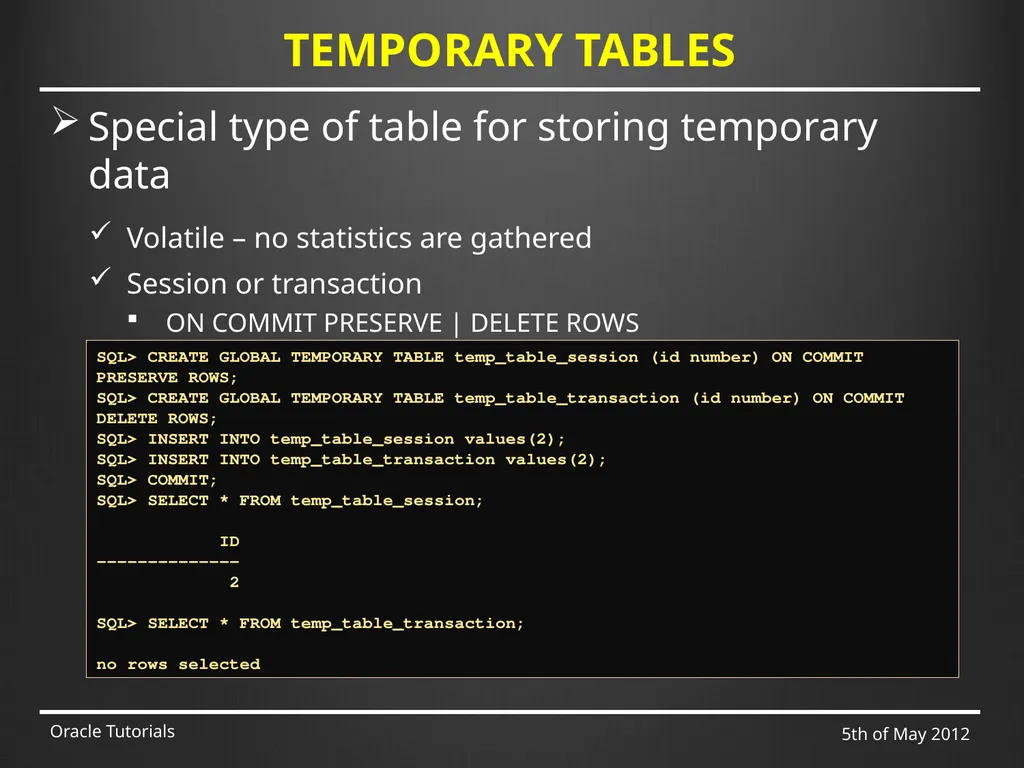 SQL & ADVANCED SQL Marcin Blaszczyk (CERN IT-DB) - slide 40 of 68