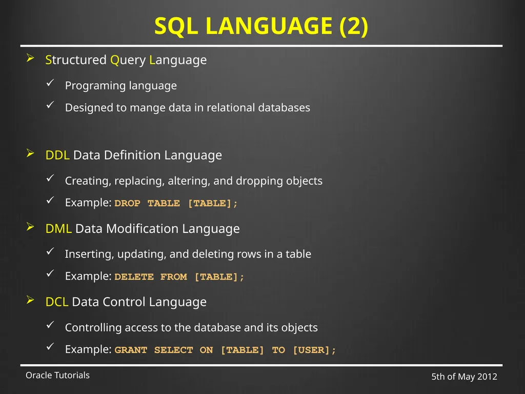 SQL & ADVANCED SQL Marcin Blaszczyk (CERN IT-DB) - slide 4 of 68
