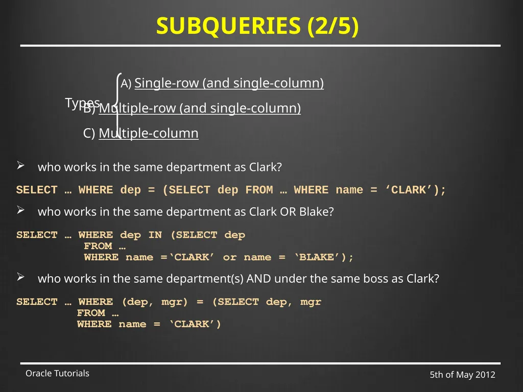 SQL & ADVANCED SQL Marcin Blaszczyk (CERN IT-DB) - slide 24 of 68