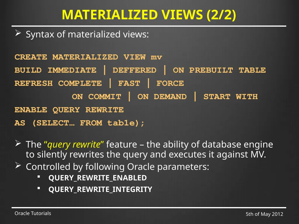 SQL & ADVANCED SQL Marcin Blaszczyk (CERN IT-DB) - slide 44 of 68