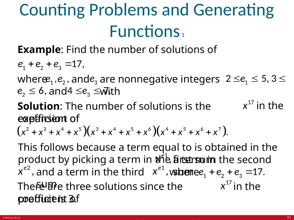 Advanced Counting Techniques Chapter 8 With - slide 51 of 70