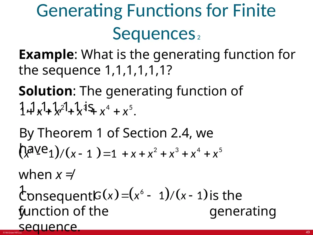Advanced Counting Techniques Chapter 8 With - slide 49 of 70