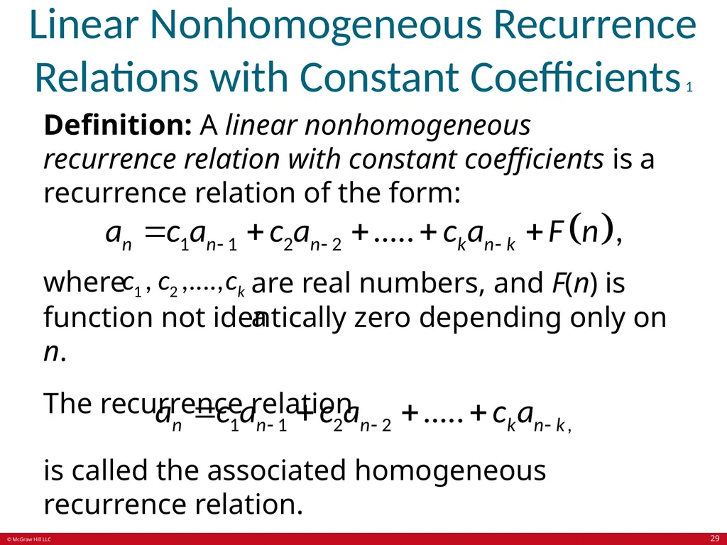 Advanced Counting Techniques Chapter 8 With - slide 29 of 70